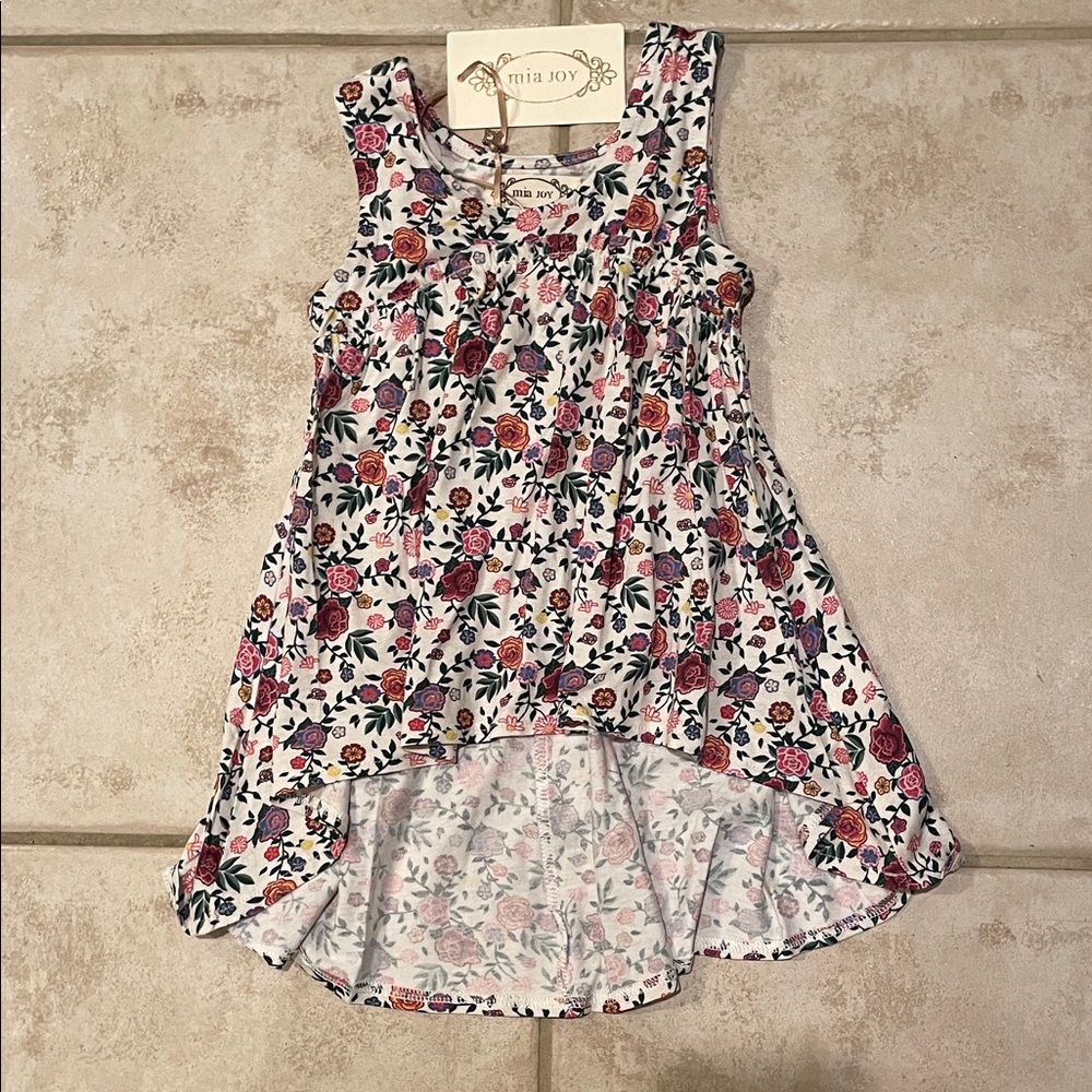 Mia Joy Floral Tunic Top Size 2T